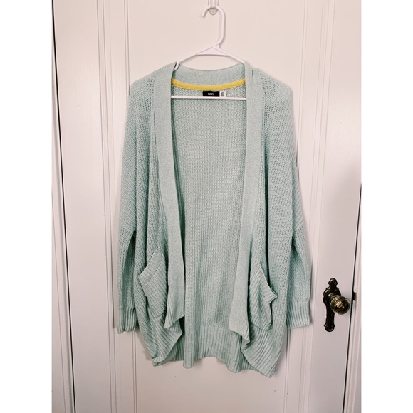light blue chunky cardigan